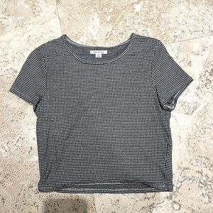 black and white checkered t-shirt